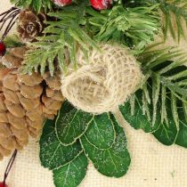 Artikel Wanddecoratie kerstbel jute assorti H20cm 2st