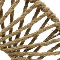 Wanddecoratie boho stijl, sierring jute lint Ø38cm