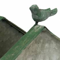 Vogelhuisje van metaal voor opplant H25.5cm