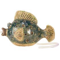 Artikel Gargoyle Figuur Keramiek Vis Blauw Bruin 20×11×13.5cm