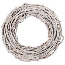 Artikel Wilgenkransdecoratie, krans gemaakt van witgeverfde takken, 40 cm