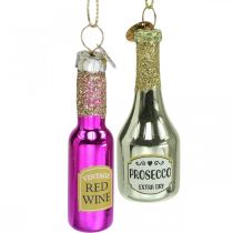 Artikel Kersthanger fles Kerstboomdecoratie 7cm assorti 4st