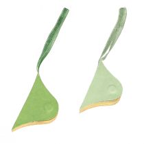 Artikel Vintage kerstversiering, groen en goud papier, Ø8cm, set van 4