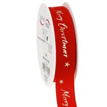 Artikel Kerstlint roodgoud &quot;Vrolijk Kerstfeest&quot; lint 25mm 20m