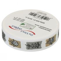 Artikel Kerstlint Grijs Kerstlint 25mm 18m