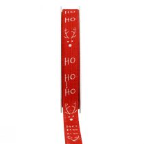 Cadeaulint Kerst Kerstlint Hohoho Rood 15mm 20m