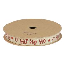 Artikel Kerstlint “Ho Ho Ho” cadeaulint beige 15mm 15m