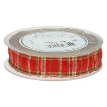 Artikel Decoratief lint Schots cadeaulint rood groen goud 25mm 20m