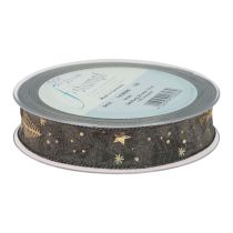 Artikel Kerstlint bruin goud cadeaulint dennenboom 25mm 15m