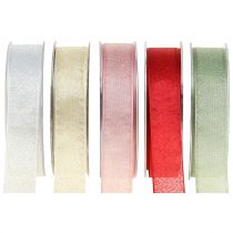 Kerstlint met mica 25mm 20m