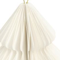 Artikel Kerstboompapier Kerst wit zilver 20cm 5st