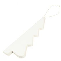 Artikel Hangende kerstboomversiering, papier, wit en zilver, 20 cm, set van 5