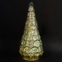 Artikel Kerstboom met LED-verlichting vintage groen goud 38cm