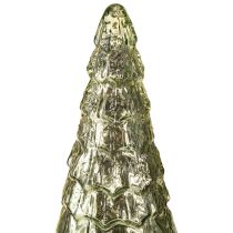 Artikel Kerstboom met LED-verlichting vintage groen goud 38cm