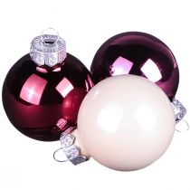 Artikel Kerstboomballen van glas Berry Mix Ø6cm 24 st