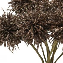 Kerstbloemen glitter kunstbloemen Kerst koper in bos 4st