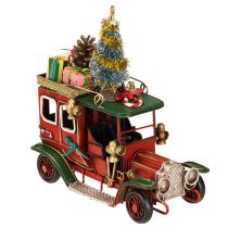 Artikel Kerstdecoratie auto Kerstauto vintage rood 15×7×16cm