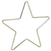 Artikel Kerstdecoratie metalen ster hanger goud Ø15cm 6 st