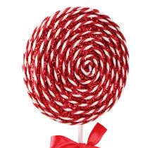 Artikel Kerstdecoratie Rood Wit Lolly Foam Lollipop H36cm 2st