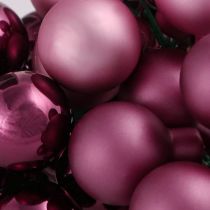 Artikel Kerstdecoratie spiegel bessen roze bes Ø25mm 140 st