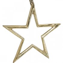 Artikel Kerstdecoratie ster, adventsdecoratie, ster hanger Golden B15.5cm