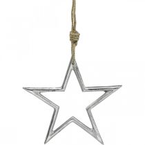 Artikel Kerstdecoratie ster, adventsdecoratie, ster hanger zilver B15.5cm