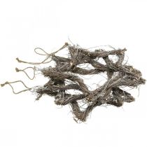 Artikel Kerstdecoratie ster wit gewassen sterren om op te hangen iep 30cm 4st