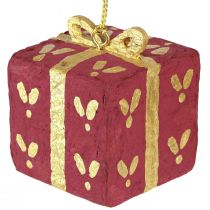 Artikel Kerstdecoratie papier-maché cadeaulabels 6cm 3st