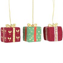 Artikel Kerstdecoratie papier-maché cadeaulabels 6cm 3st