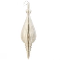Artikel Kerstdecoratie voor het ophangen van papieren druppels wit H80cm