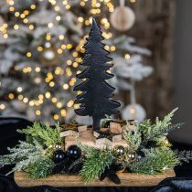 Artikel Kerstdecoratie kerstboom hout metalen tafeldecoratie H22cm