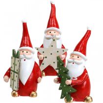 Kerstfiguren Kerstman decoratiefiguren H8cm 3st