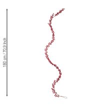Artikel Kerstkrans kunstbessenkrans rood 180cm