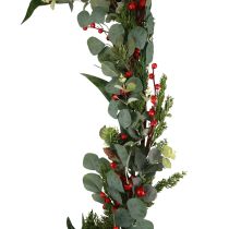 Kerstslinger dennenslinger kunst eucalyptus conifeer bessentak 160cm