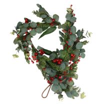 Kerstslinger dennenslinger kunst eucalyptus conifeer bessentak 160cm