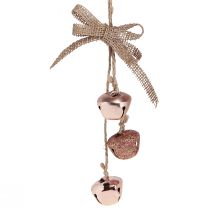 Artikel Kerstklokken kerstboomversiering koper roze Ø3,5cm 3st