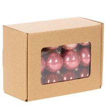 Artikel Kerstbal van glas, glanzend, 3 cm, 22 stuks