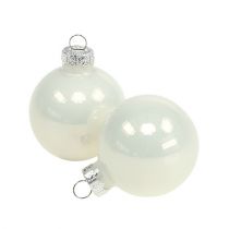 Artikel Kerstbal Ø4cm wit glanzend 24 st