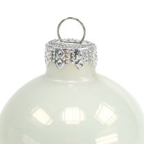 Artikel Kerstbal Ø4cm wit glanzend 24 st