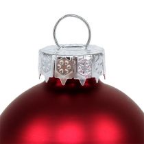 Artikel Kerstbal Ø4cm rood glans/mat 24 st