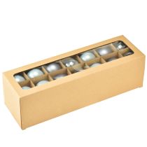 Artikel Decoratieve kerstballen glas blauwgrijs mat, glanzend 5cm 24 stuks