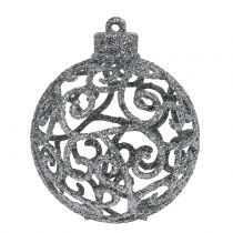 Artikel Kerstbal zilver Ø6cm 16 st