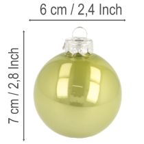Artikel Kerstballenset, kleurrijke kerstballen, glanzend, 60 mm, 24 stuks