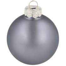 Artikel Kerstboomballen glas set van 3 – lichtblauw, blauw, metallic blauw &amp; mat met hanger 6cm 24st