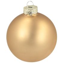 Artikel Glazen kerstballen – mat &amp; glanzend in goud, roze 7,5 cm 12 stuks