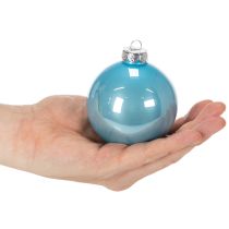 Artikel Kerstballenset, kleurrijke kerstboomballen, 75 mm, 14 stuks