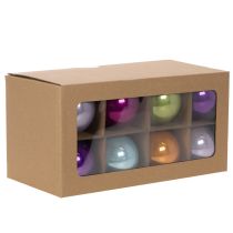 Artikel Kerstballenset, kleurrijke kerstboomballen, 75 mm, 14 stuks