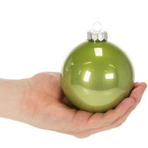 Artikel Glanzende kerstballen, set van 10, diverse kleuren, 95 mm