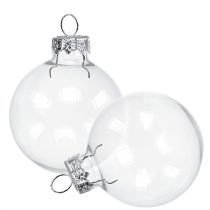 Artikel Kerstbol glas Ø6cm helder 24 st