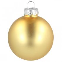 Artikel Kerstbol glas Ø6cm goud mix 24 st